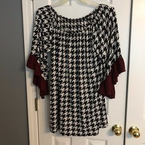 Houndstooth Blouse